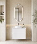 Aulic Leona 750mm wall hung vanity shown in a finished bathroom