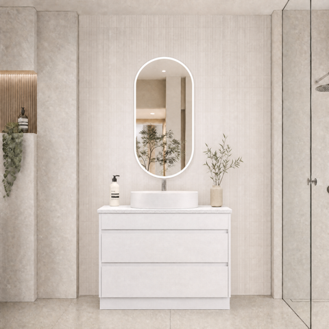 Aulic Leona 900mm floor standing vanity with vanity top