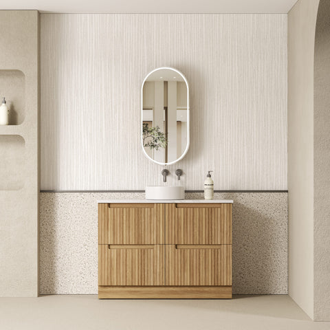Aulic Lovina 1200mm floor standing vanity shown in a finished bathroom