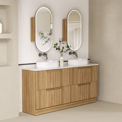 Aulic Lovina 1500mm floor standing vanity shown in a finished bathroom