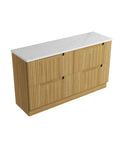 Palis White solid-surface stone top for the Aulic Lovina 1500mm floor standing vanity