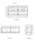 Aulic Lovina 1800mm floor standing vanity in a bathroom setting