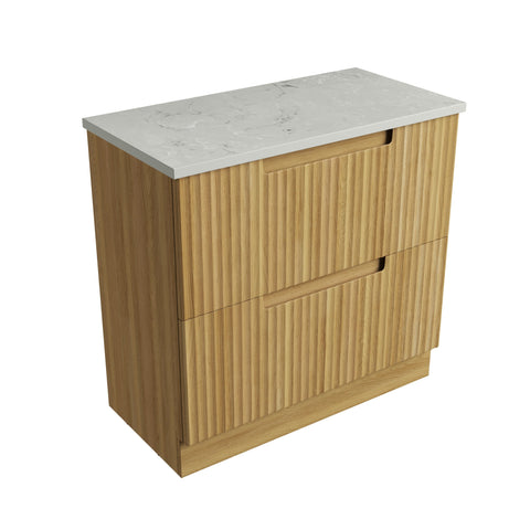 Alpine solid-surface stone top for the Aulic Lovina 900mm floor standing vanity