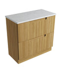 Cato solid-surface stone top for the Aulic Lovina 900mm floor standing vanity