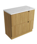 Palis White solid-surface stone top for the Aulic Lovina 900mm floor standing vanity