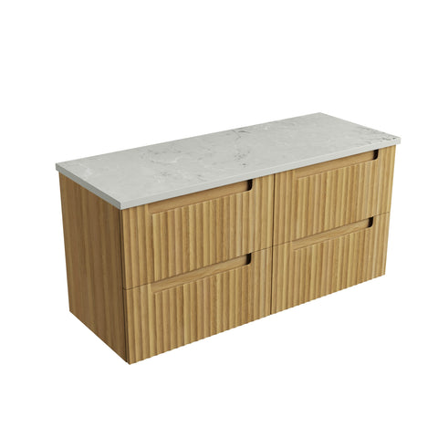 Alpine solid-surface stone top for the Aulic Lovina Tier 1200mm wall hung vanity
