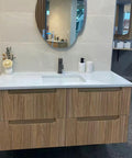 Aulic Lovina Tier 1200mm wall hung vanity shown in a finished bathroom