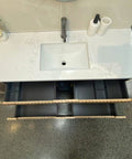 Close-up styling shot of the Aulic Lovina Tier 1200mm wall hung vanity