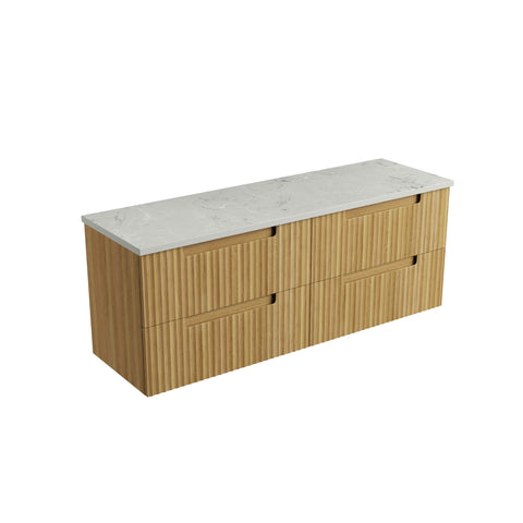 Alpine solid-surface stone top for the Aulic Lovina Tier 1500mm wall hung vanity