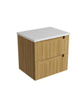 Snow solid-surface stone top for the Aulic Lovina Tier 600mm wall hung vanity
