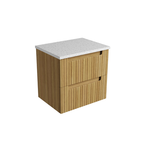 Snow solid-surface stone top for the Aulic Lovina Tier 600mm wall hung vanity