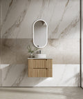Aulic Lovina Tier 750mm wall hung vanity styled in a bathroom