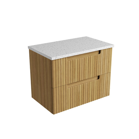 Snow solid-surface stone top for the Aulic Lovina Tier 750mm wall hung vanity