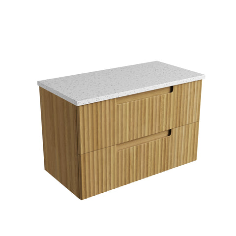 Snow solid-surface stone top for the Aulic Lovina Tier 900mm wall hung vanity