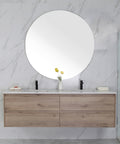 Aulic Max 1500mm wall hung vanity styled in a bathroom