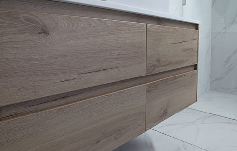 Aulic Max 750mm wall hung vanity in a bathroom setting