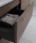 Aulic Max 900mm wall hung vanity styled in a bathroom