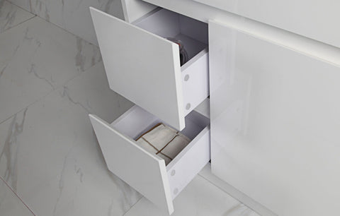 Aulic Maya 600mm floor standing vanity shown in a finished bathroom