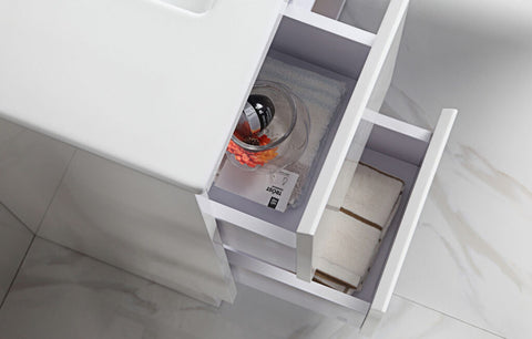 Aulic Maya 600mm wall hung vanity in a bathroom setting