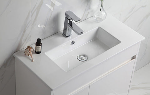 Aulic Maya 750mm floor standing vanity in a bathroom setting