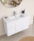 Aulic Maya 750mm wall hung vanity shown in a finished bathroom
