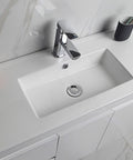Aulic Maya 750mm wall hung vanity styled in a bathroom