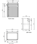 Aulic Mini Hartelle 470mm wall hung vanity dimensions diagram