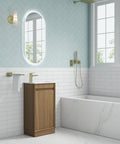 Aulic Mini Ravia 450mm floor standing vanity shown in a finished bathroom