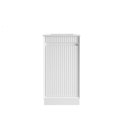 Aulic Mini Ravia 450mm floor standing vanity in Matte White