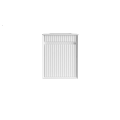 Aulic Mini Ravia 450mm wall hung vanity in Matte White