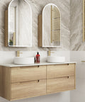Aulic Moreno 1500mm wall hung vanity shown in a finished bathroom