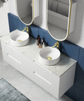 Aulic Neva 1500mm wall hung vanity shown in a finished bathroom