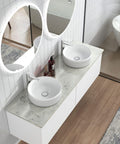 Aulic Perla Mark II 1500mm wall hung vanity shown in a finished bathroom
