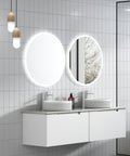 Aulic Perla Mark II 1500mm wall hung vanity styled in a bathroom