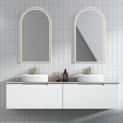 Front view of the Aulic Perla Mark II 1800mm wall hung vanity