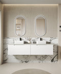 Aulic Perla Mark II 1800mm wall hung vanity shown in a finished bathroom