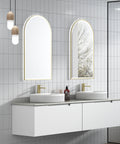Side view of the Aulic Perla Mark II 1800mm wall hung vanity showing drawer depth