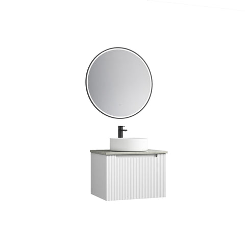 Aulic Perla Mark II 600mm wall hung vanity shown in a finished bathroom