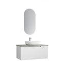 Aulic Perla Mark II 900mm wall hung vanity shown in a finished bathroom