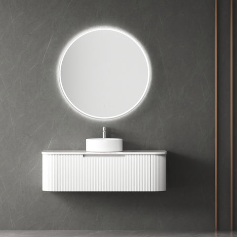 Front view of the Aulic Petra Mark II 1200mm wall hung vanity