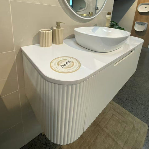 Aulic Petra Mark II 1200mm wall hung vanity in a bathroom setting