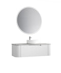 Aulic Petra Mark II 1200mm wall hung vanity styled in a bathroom