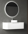 Aulic Petra Mark II 1200mm wall hung vanity styled in a bathroom