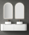 Front view of the Aulic Petra Mark II 1500mm wall hung vanity