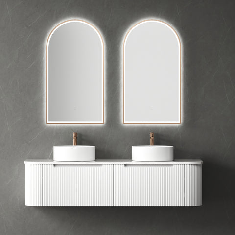 Front view of the Aulic Petra Mark II 1500mm wall hung vanity