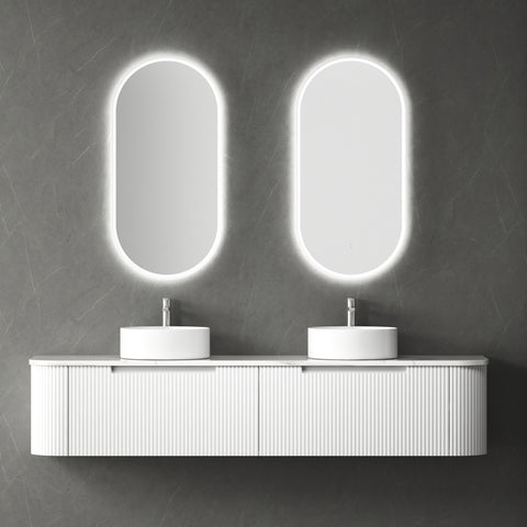 Front view of the Aulic Petra Mark II 1800mm wall hung vanity