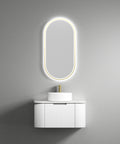 Front view of the Aulic Petra Mark II 750mm wall hung vanity
