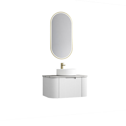 Aulic Petra Mark II 750mm wall hung vanity in a bathroom setting