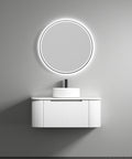 Front view of the Aulic Petra Mark II 900mm wall hung vanity
