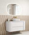 Aulic Ramee 1200mm wall hung vanity shown in a finished bathroom